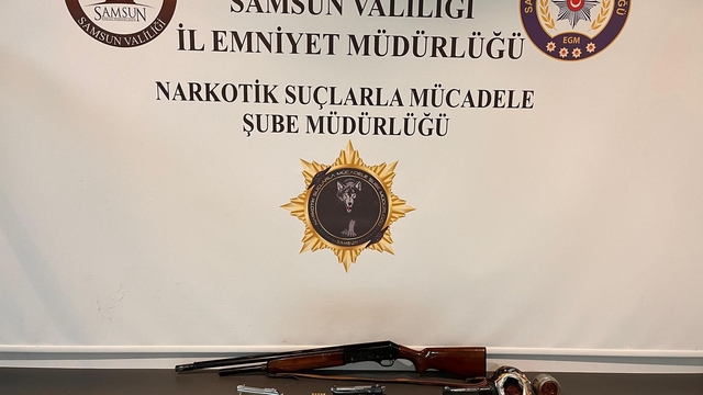 Samsun'da uyuşturucu ve silah operasyonu