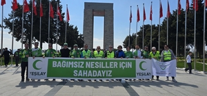 Edirne Yeşilbis sporcularından şehitlere saygı turu