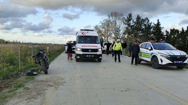 Bafra'da motosiklet kazası: 1 yaralı