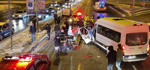 Erzurum’da buzlanma nedeniyle meydana gelen kazalarda 5 kişi yaralandı