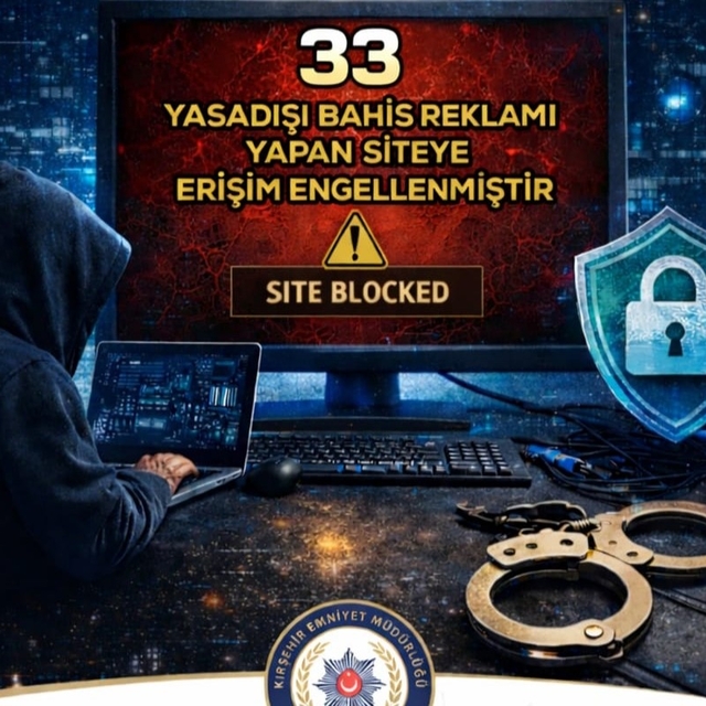 Kırşehir'de 33 internet sitesine erişim engeli