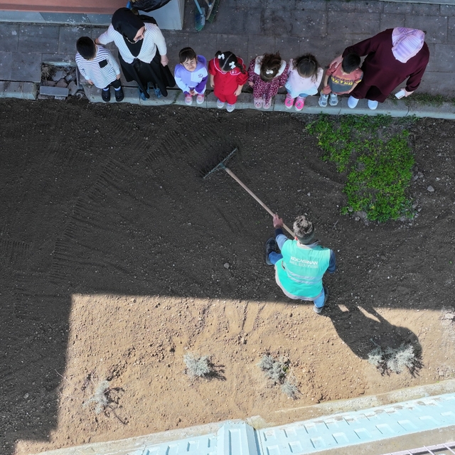 Kocasinan'da 2 okulda tarım uygulama alanları hazırlandı