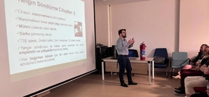 Ayancık'ta sağlıkçılara afet bilgilendirmesi