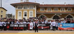 Adana'da eğitimciler Şanlıurfa'daki saldırıyı kınadı