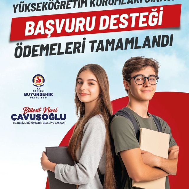YKS ödemeleri hesaplarda
Denizli Büyükşehir'den 800 bin TL'lik YKS desteği