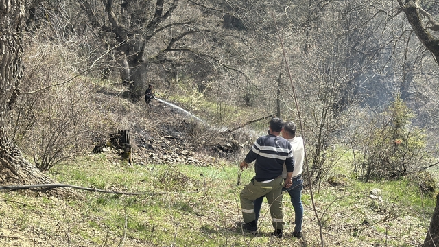 Bolu'da otluk alanda çıkan yangını söndürüldü