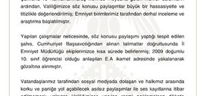 Sivas'ta tehdit paylaşımı yapan bir öğrenci gözaltına alındı
