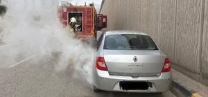İskenderun'da otomobil yangını