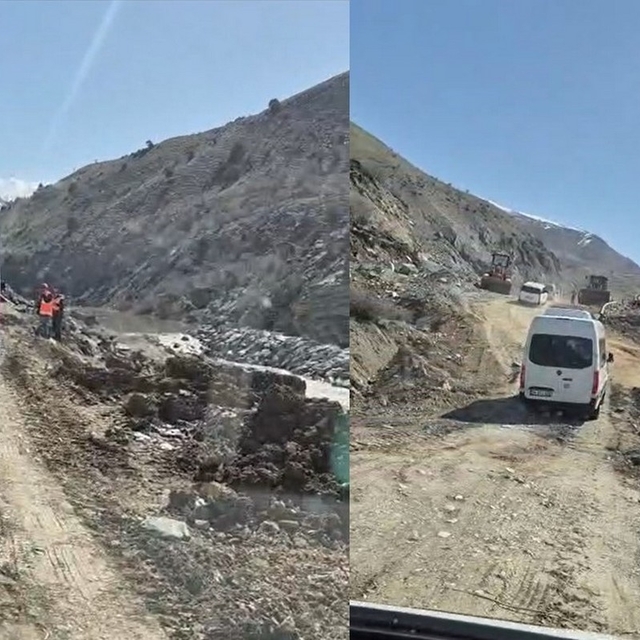 Hakkari-Van yolunda ulaşım tek şeritten sağlanıyor