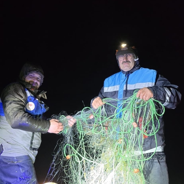 Suğla Gölü'nde kaçak avcılığa geçit yok: 800 metrelik ağ imha edildi
