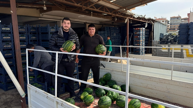 Antalya'da sezonun ilk karpuz hasadı yapıldı
Karpuzun kilogramı ortalama 40 liradan satılıyor