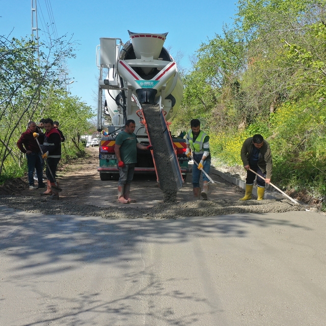 Ordu'da beton yol seferberliği sürüyor