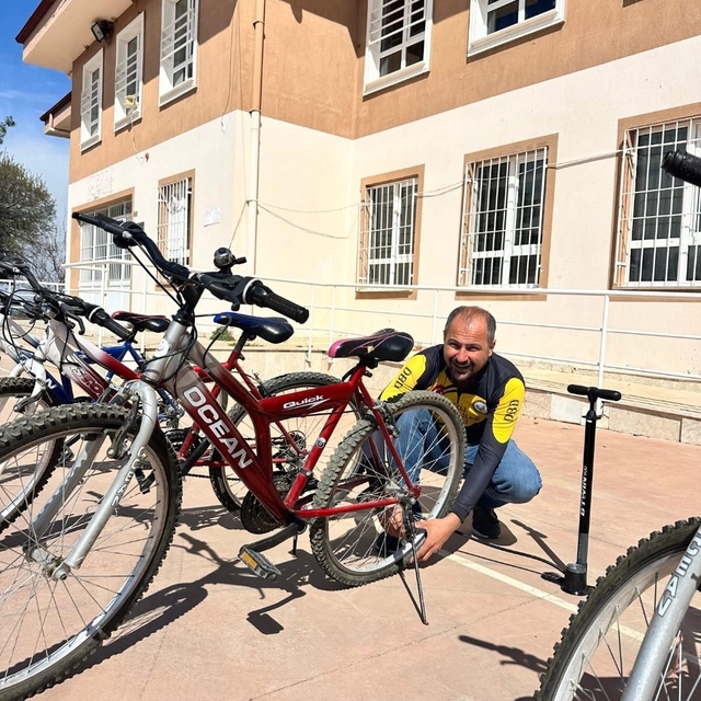 Denizli'de köy okullarında pedallar yeniden dönüyor