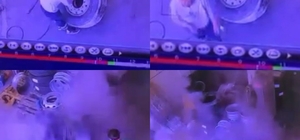 Mersin'de kamyon lastiği şişirirken patladı: O anlar kamerada