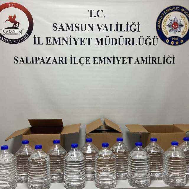 Samsun'da 60 litre etil alkol ele geçirildi