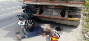 Park halindeki kamyona çarpan motosikletin 80 yaşındaki sürücüsü öldü