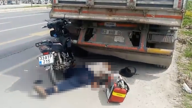 Park halindeki kamyona çarpan motosikletin 80 yaşındaki sürücüsü öldü