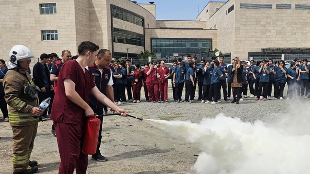 Dörtyol Devlet Hastanesi'nde yangın güvenliği eğitimi
