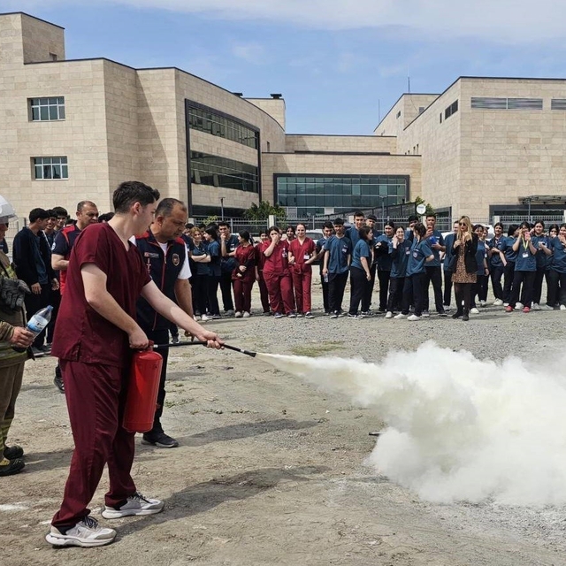 Dörtyol Devlet Hastanesi'nde yangın güvenliği eğitimi