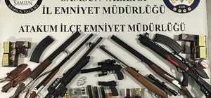 Samsun'da ruhsatsız silah ve mühimmat ele geçirildi