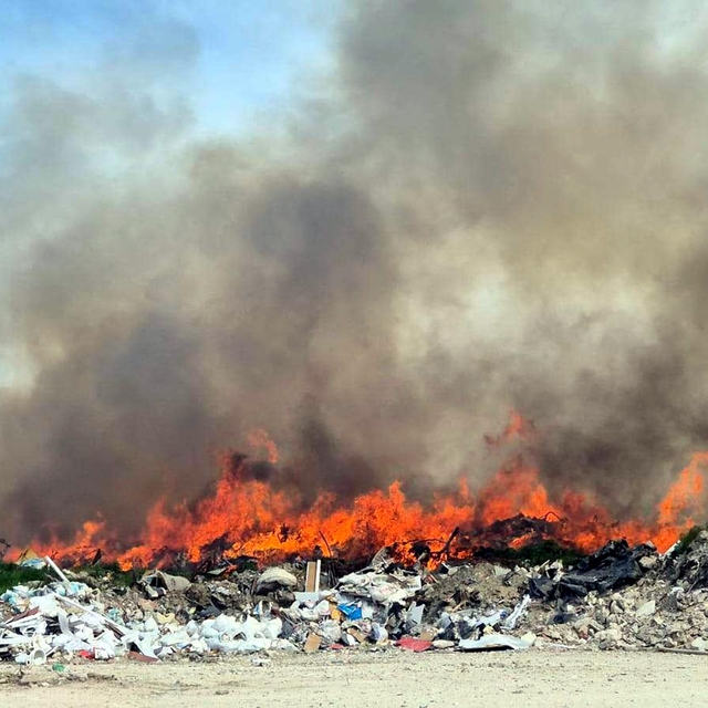 Tekirdağ'da atık deposunda yangın