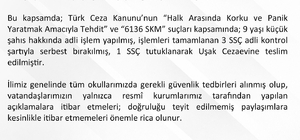 Uşak'ta asılsız paylaşımlara yönelik 1 şüpheli tutuklandı