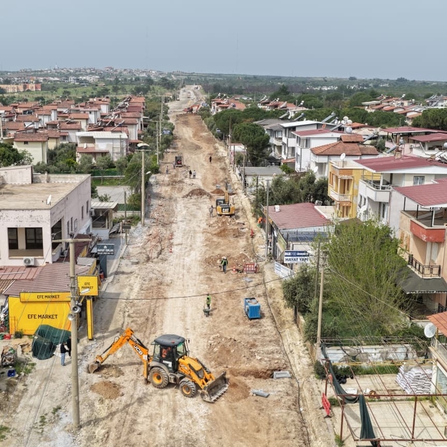 Didim Akbük'te yol yenileme çalışmaları başladı
