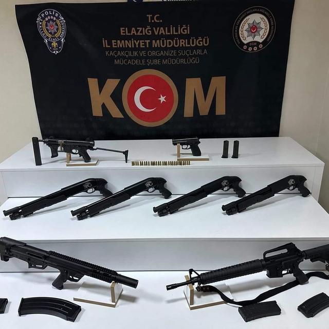 Elazığ'da 8 adet ruhsatsız silah ele geçirildi: 1 tutuklama