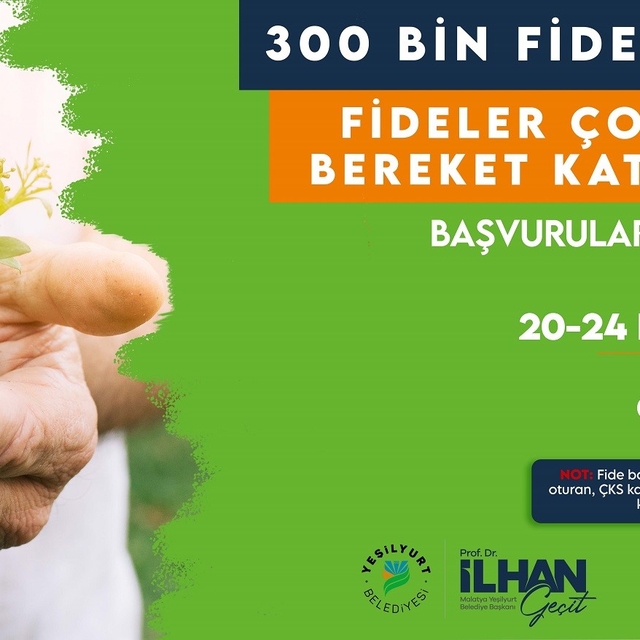 Yeşilyurt Belediyesi 300 bin adet fide dağıtımı yapacak