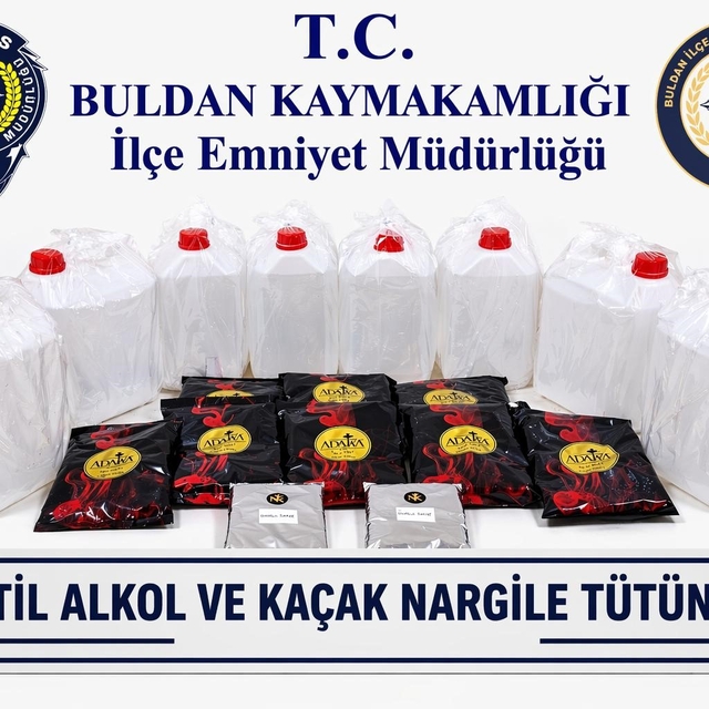 Buldan'da kaçak alkol ve tütün operasyonu düzenlendi