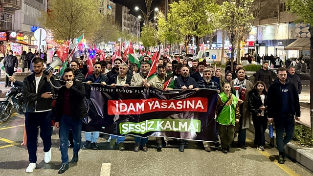 Kırşehir'de Filistinli esirlere destek yürüyüşü yapıldı