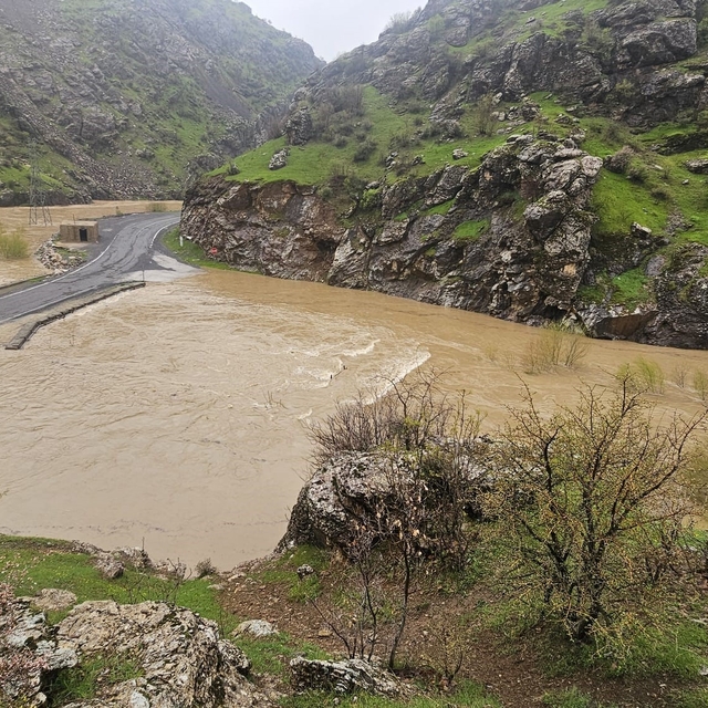 Derecik-Şemdinli kara yolu sel suları nedeniyle kapandı