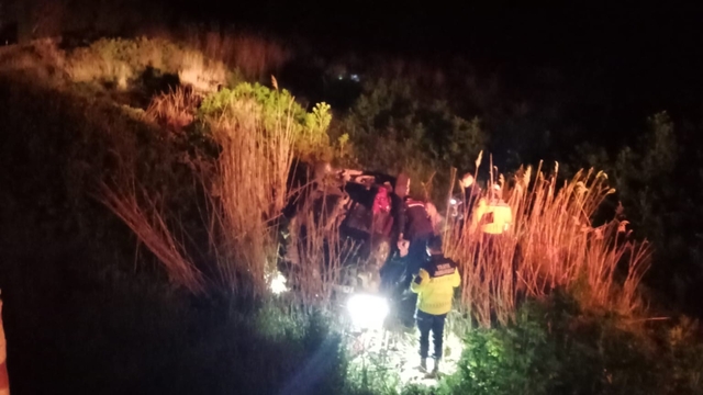 Manyas'ta tek taraflı trafik kazası