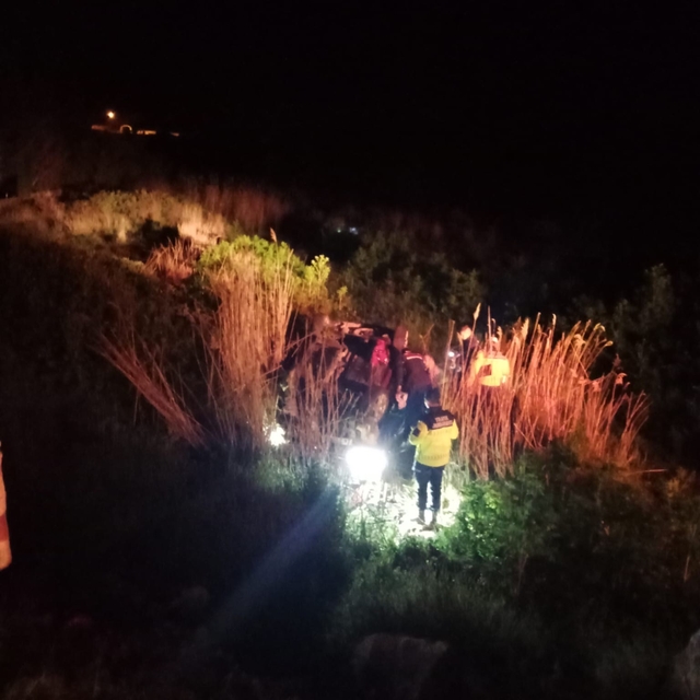 Manyas'ta tek taraflı trafik kazası