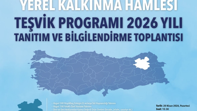 Yerel kalkınma hamlesi teşvik programı Erzurum'da tanıtılacak