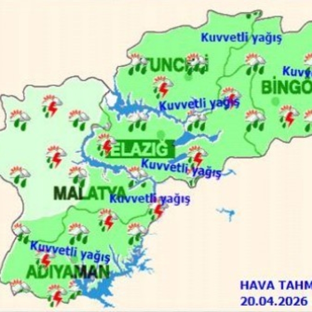 Meteoroloji 13. Bölge Müdürlüğünden, 4 ile kuvvetli yağış uyarısı