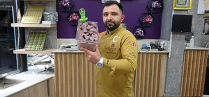 Kilis'in 'horoz karası' üzümü dondurmaya dönüştü