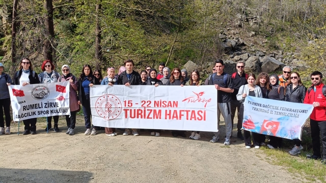 Tekirdağ'da Ganos Dağı eteklerinde doğa yürüyüşü düzenlendi