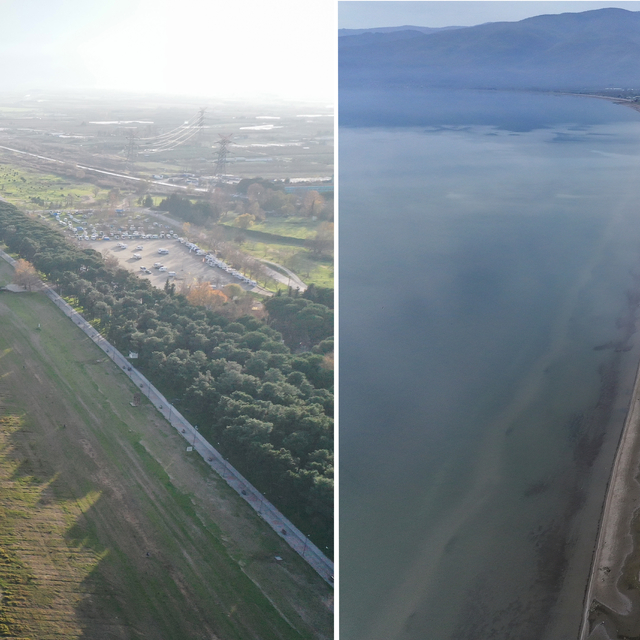 Bursa'da barajları dolduran yağışlar İznik Gölü'ne fayda etmedi