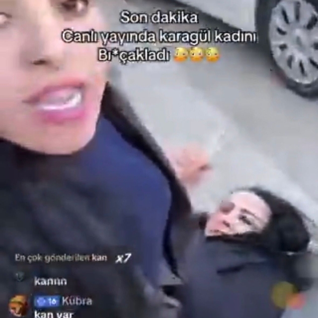 Sokakta tartıştığı kadını, canlı yayında bıçakla kulağından yaraladı