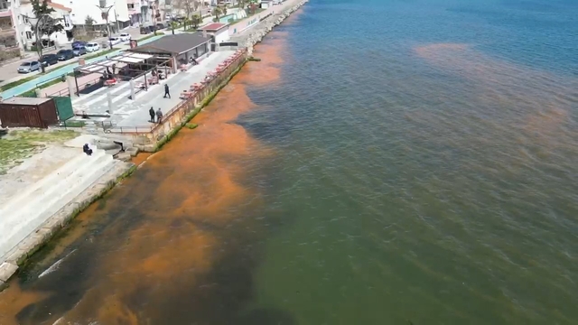 Tekirdağ'da sahil turuncuya büründü