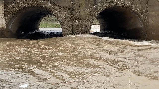 Ağrı'da kar suyu dereleri coşturdu