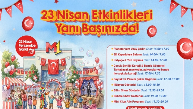 M1 Konya AVM'den 23 Nisan'da çocuklar için ücretsiz etkinliler