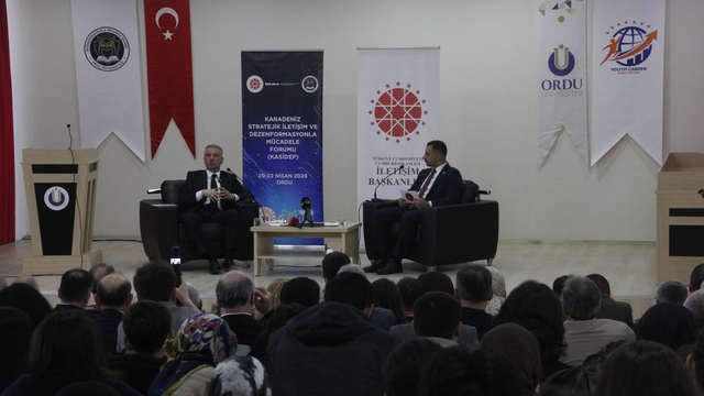 Cumhurbaşkanı Başdanışmanı Saral: "Birçok alanda dezenformasyonla karşı karşıyayız"
Ordu Büyükşehir Belediye Başkanı Dr. Mehmet Hilmi Güler: "Dezenformasyon, günümüzde özellikle sosyal medyada kullanılıyor"
Ordu'da Karadeniz Stratejik İletişim ve Dezenformasyonla Mücadele Forumu
