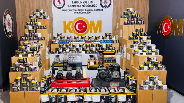Samsun'da 1 milyondan fazla makaron ele geçirildi