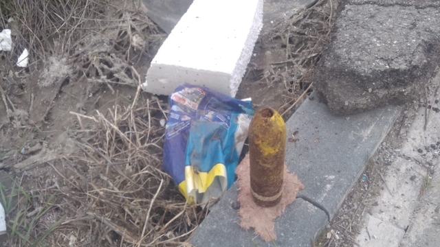 Çöpe atılan havan mermisi paniğe neden oldu