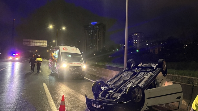 Tekirdağ'da otomobil takla attı, sürücü alkollü çıktı