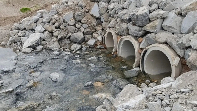 Akdağ Tabiat Parkı'nın çöken yolu tamir edildi