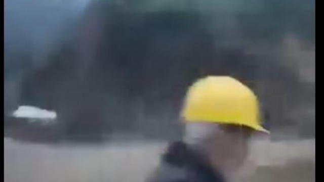 Giresun'da heyelan; sondaj makinesi toprak altında kaldı