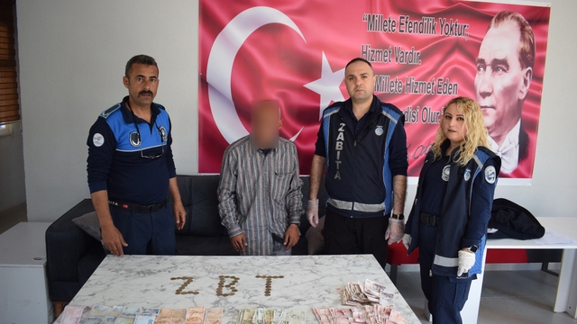 Boş cebi olmayan dilencinin üzerinden 2 bin TL para çıktı